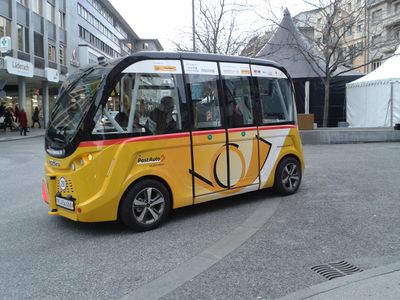 Navya Arma beim Mobilitätslabor Sitten (Schweiz)